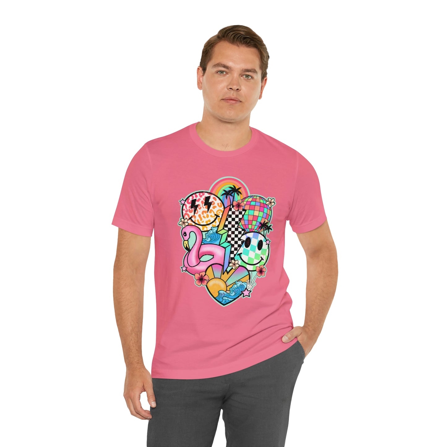 Neon Smiley Pool Party Tee - Unisex Shirt