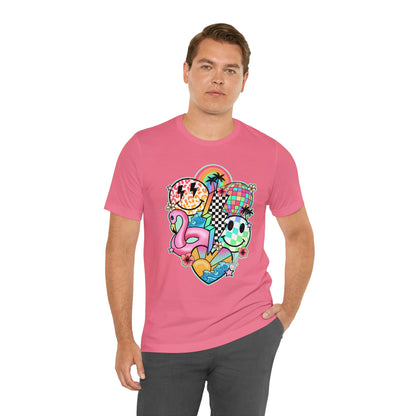 Neon Smiley Pool Party Tee - Unisex Shirt