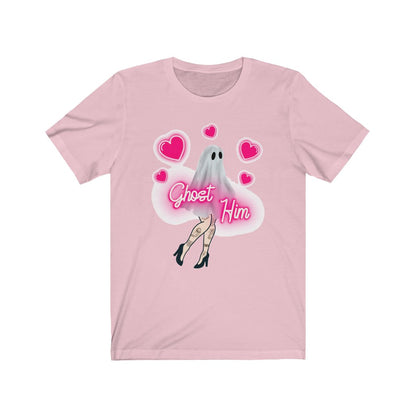 "Ghost Him" Sexy Legs And Pink Hearts Tee - Unisex Shirt