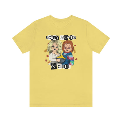 "Scary Movies & Chill" Horror Chucky Tee - Unisex Shirt