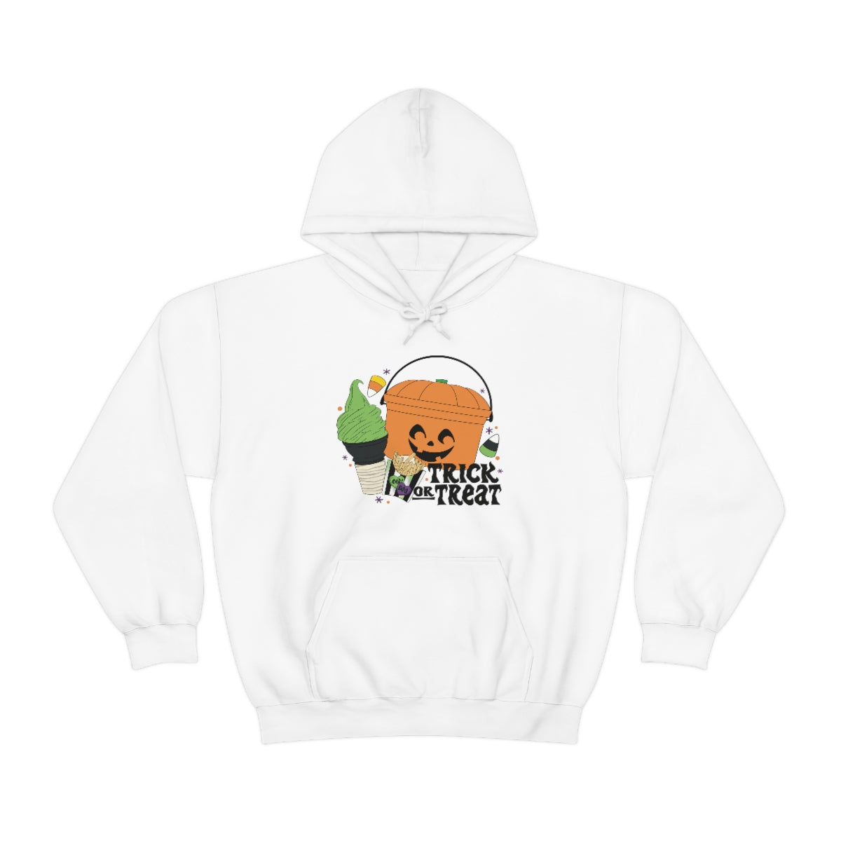 Vintage Halloween Buckets "Trick or Treat" Hooded Sweatshirt