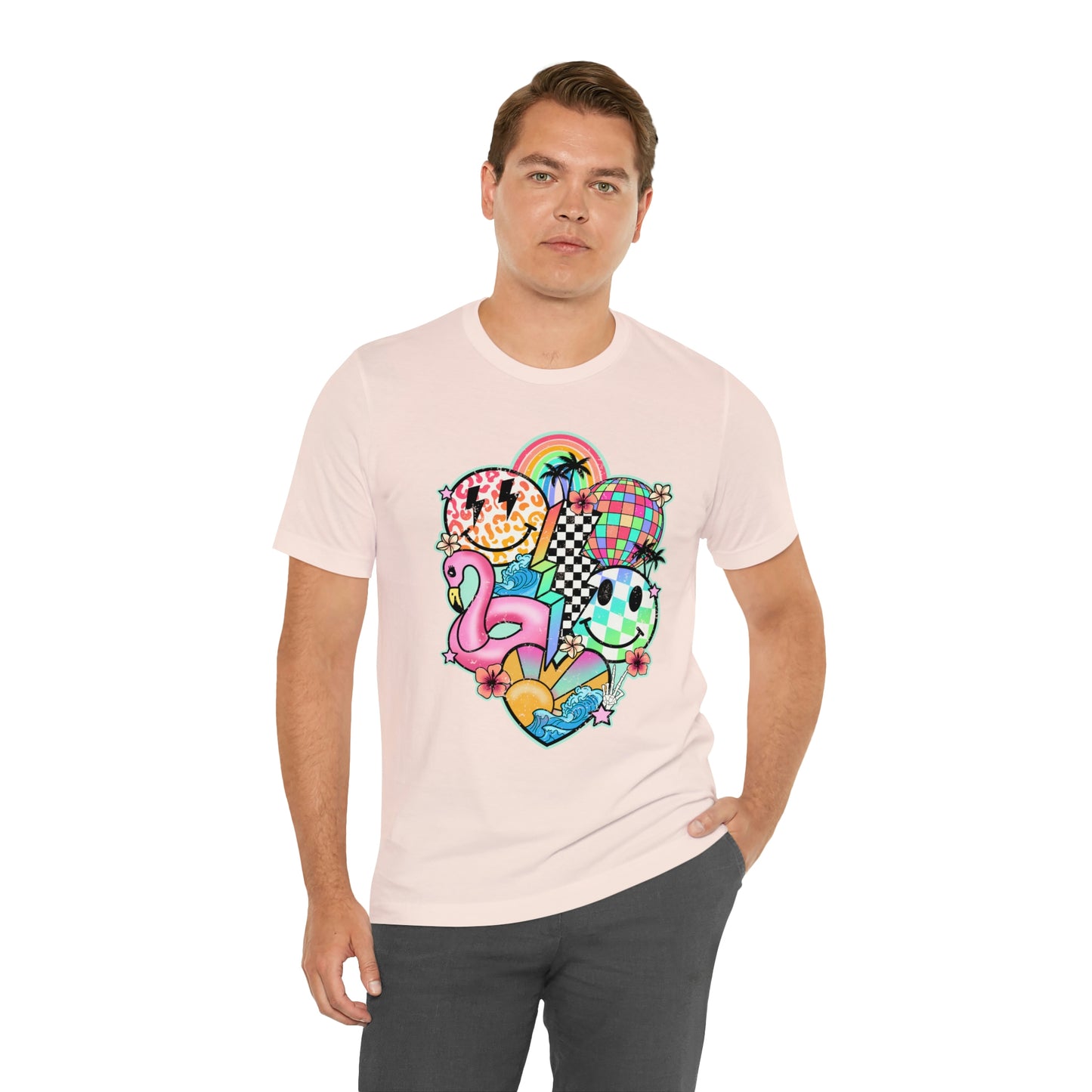 Neon Smiley Pool Party Tee - Unisex Shirt