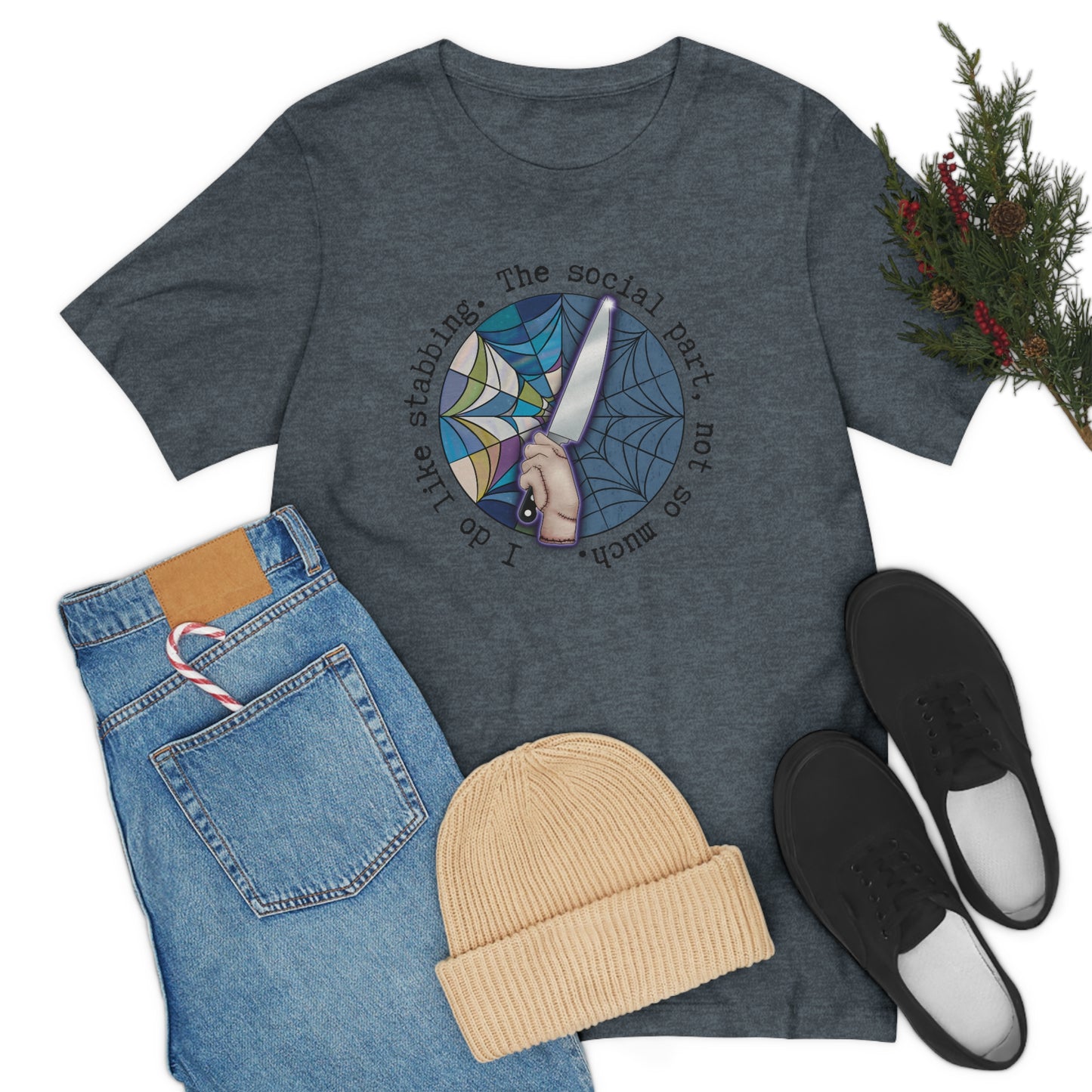 Stabbing Thing Knife Horror Tee - Unisex Shirt