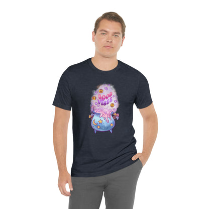 Witchy Good Vibes Smiley Cauldron Tee - Unisex Shirt