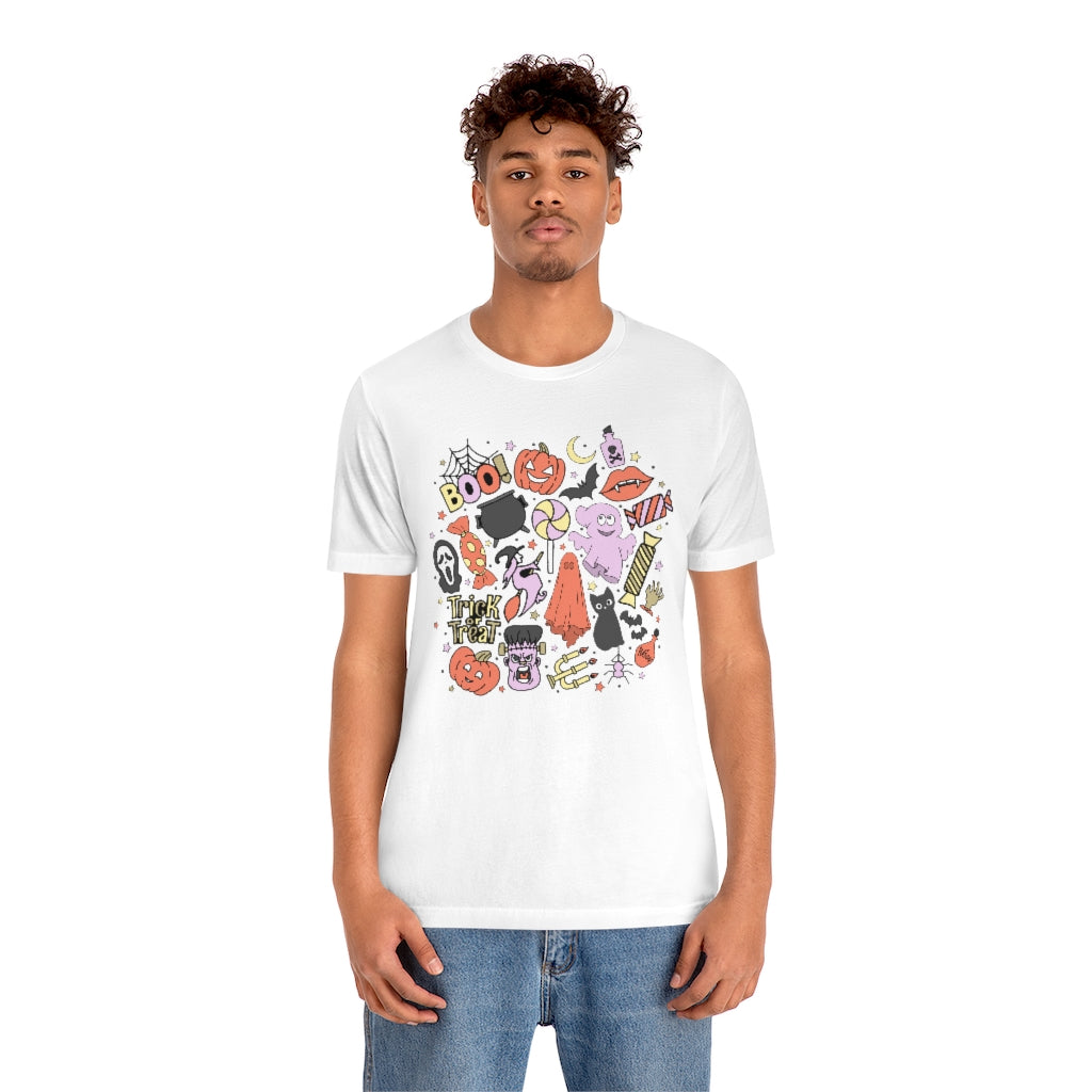 Trick-Or-Treat Spooky Doodles Tee - Unisex Shirt