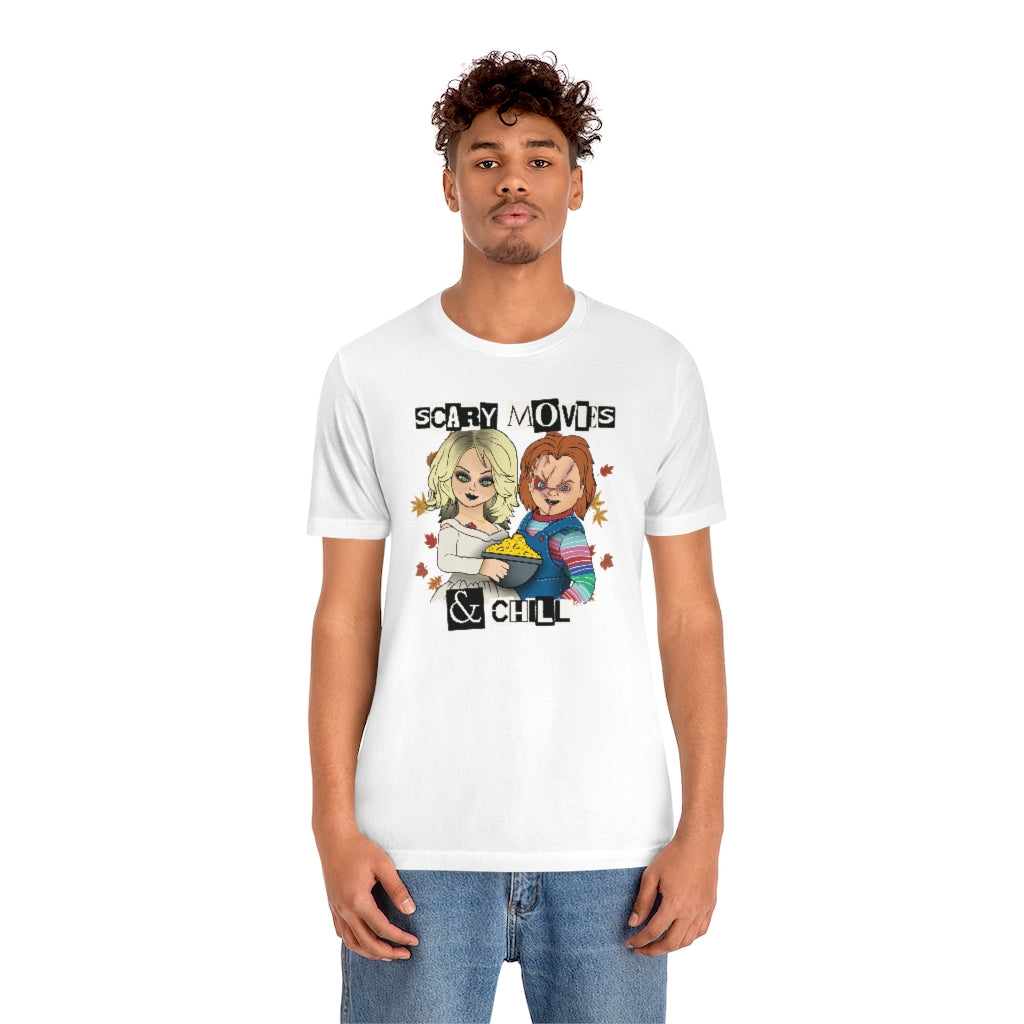 "Scary Movies & Chill" Horror Chucky Tee - Unisex Shirt