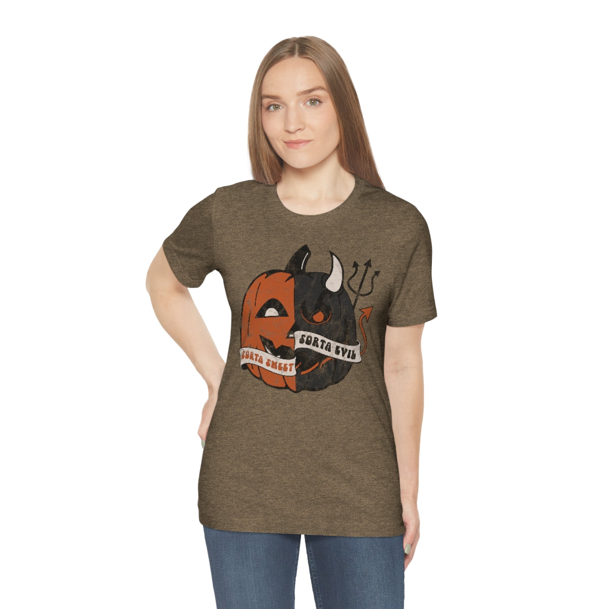 "Sorta Sweet Sorta Evil'" Jack-O-Lantern Tee - Unisex Shirt