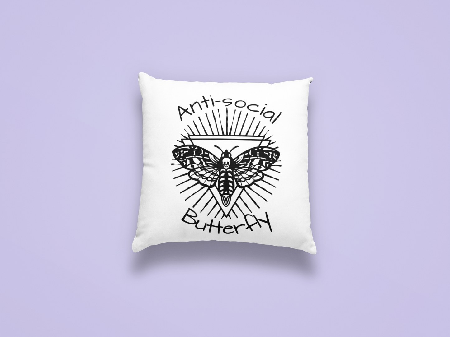 Pillow Cover: Anti-Social Butterfly