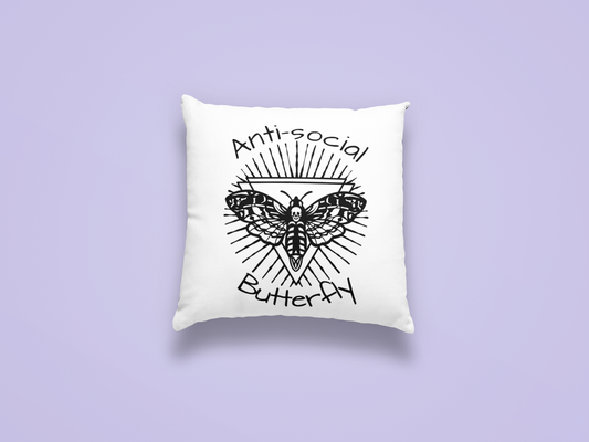 Pillow Cover: Anti-Social Butterfly