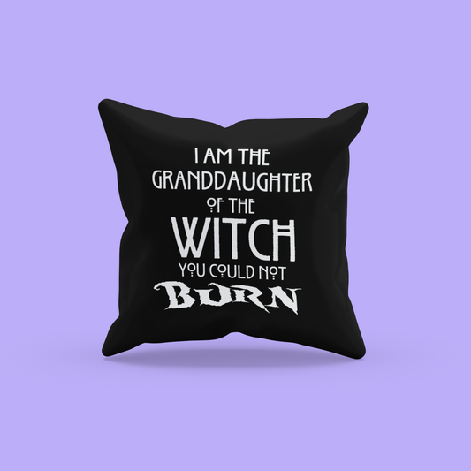 Grandaughter of the Witch - Black Pillow Cover