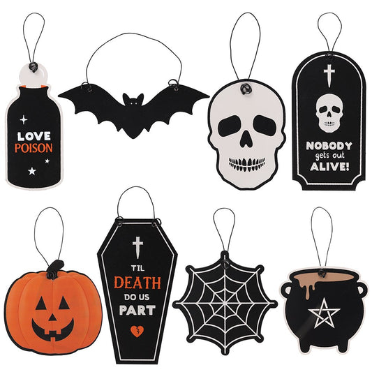 Spooky Mini Hanging Signs - Home Decor