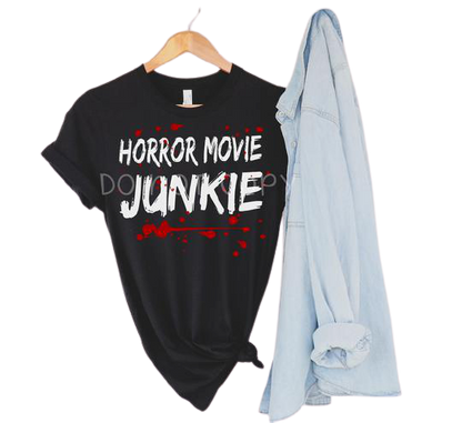 Horror Movie Red And White Crime Junkie Tee - Unisex Shirt