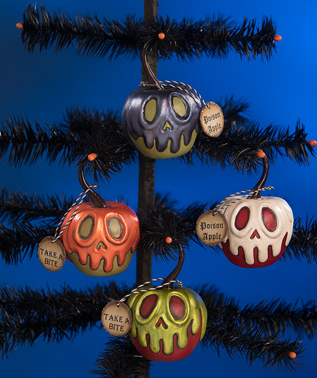Red Apple With White Poison Ornament (Charmed Confections)