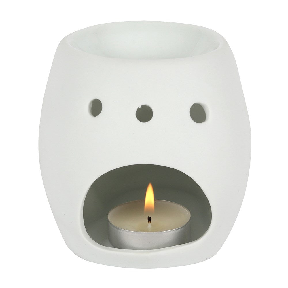 CLEARANCE White Skull Oil Burner