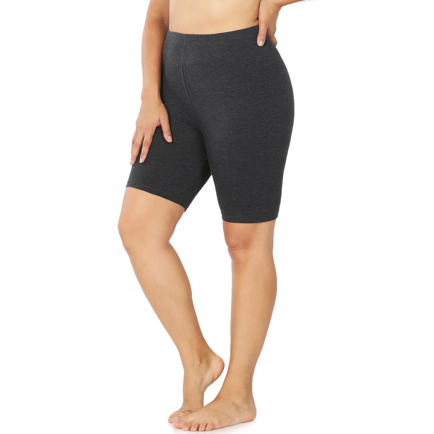 Solid Biker Shorts