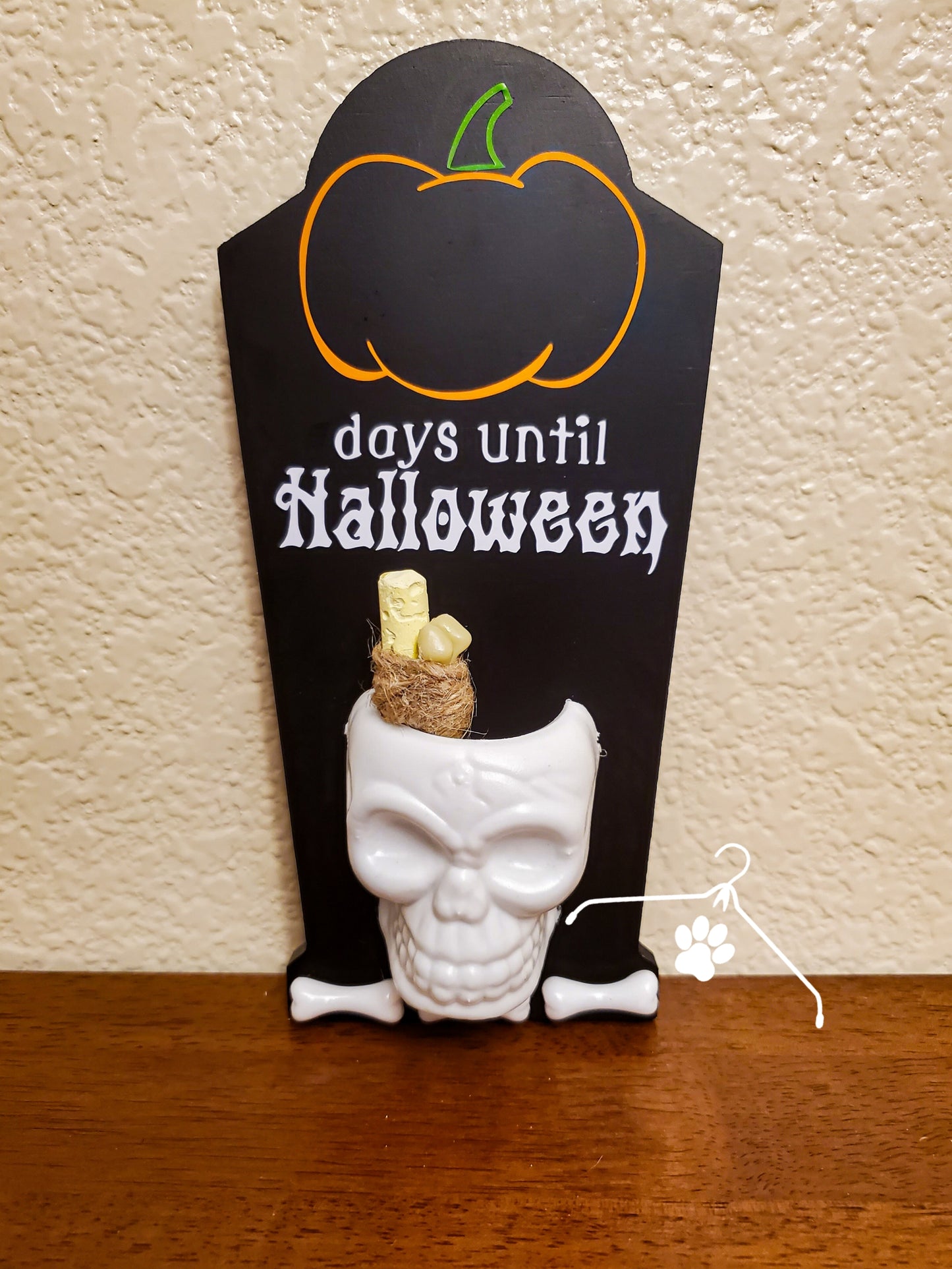 Halloween Gravestone Chalkboard Countdown
