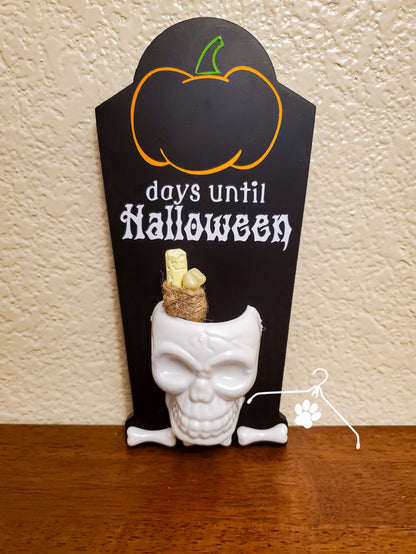 Halloween Gravestone Chalkboard Countdown