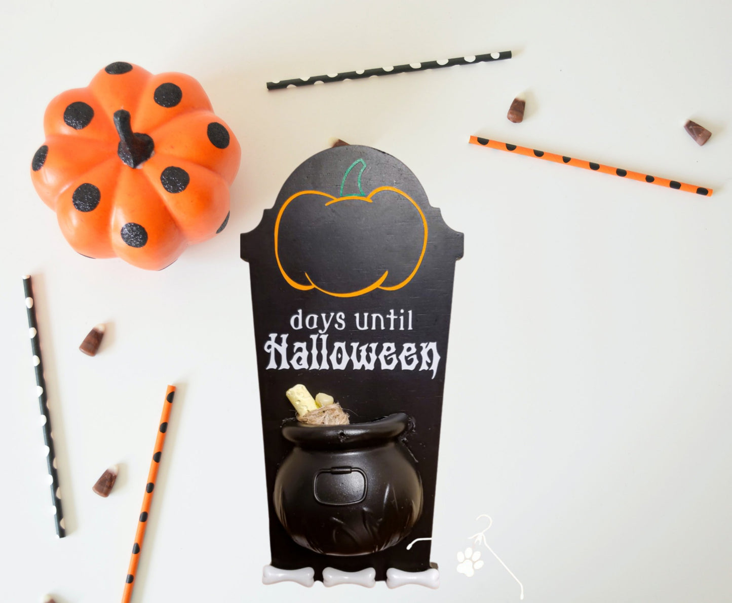 Halloween Gravestone Chalkboard Countdown