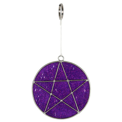 Illuminating Mystical Pentagram Suncatcher - Home Decor