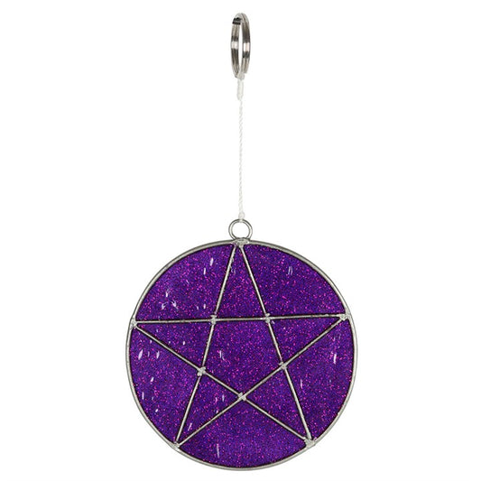Illuminating Mystical Pentagram Suncatcher - Home Decor