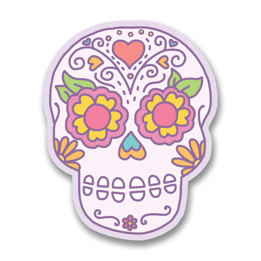 Sugar Skull Vinyl Sticker (Turtle's Soup)