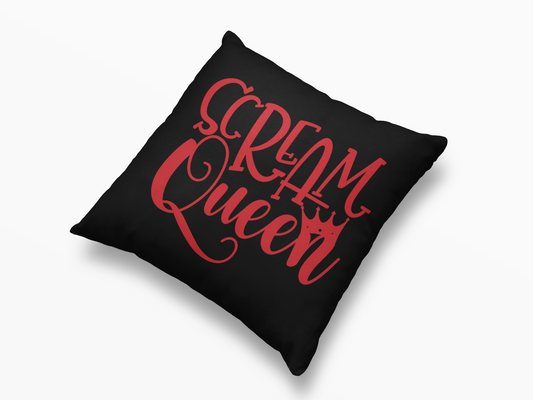 Black Pillow Cover: Scream Queen