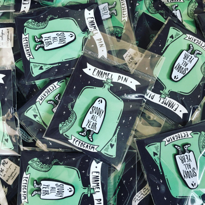 "Spooky All Year" Ghost Enamel Pin