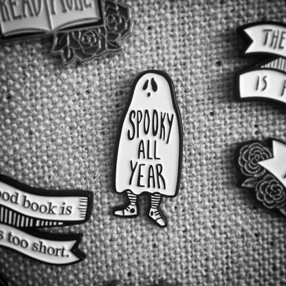 "Spooky All Year" Ghost Enamel Pin