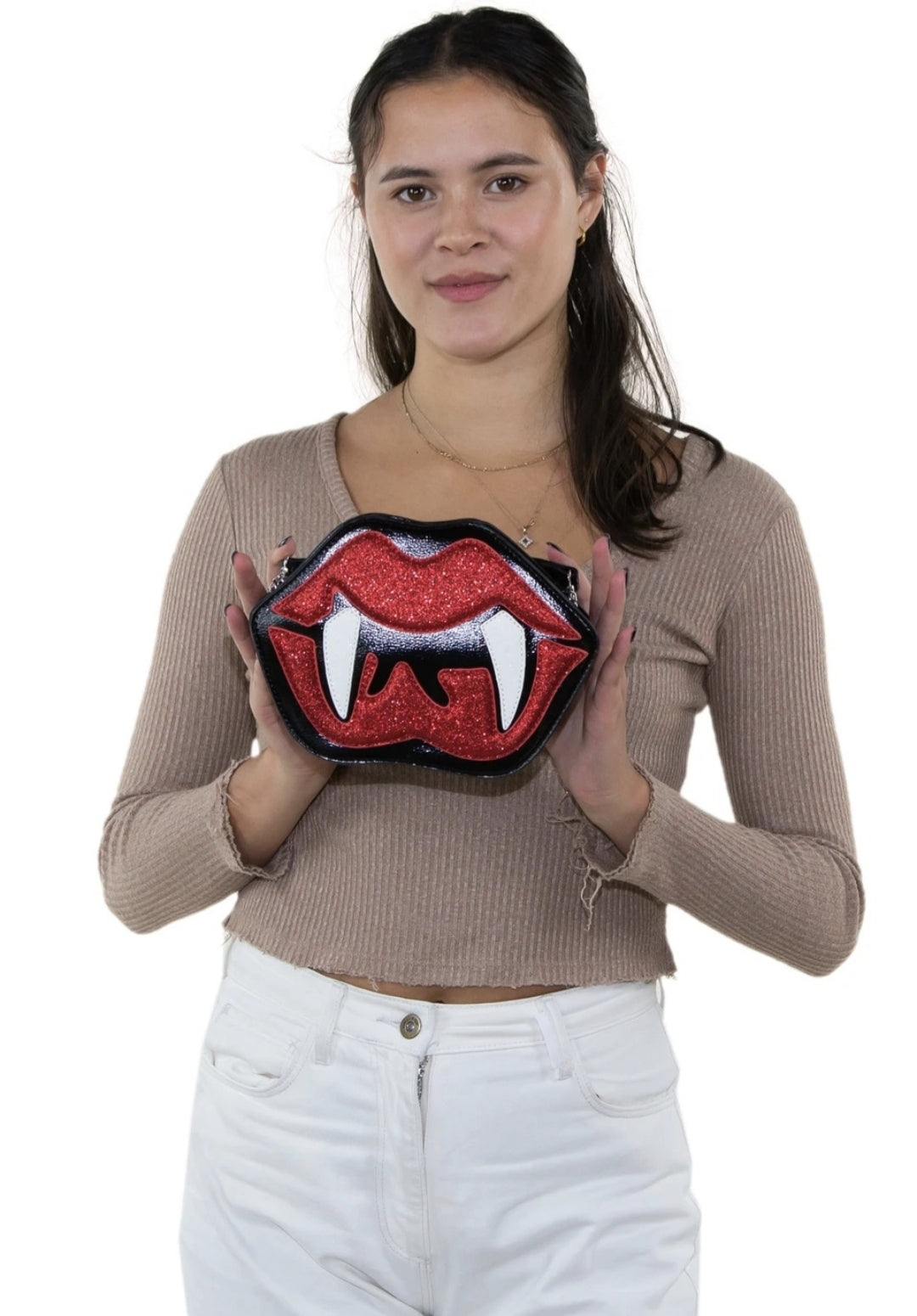 Vampire Mouth Cross Body Bag