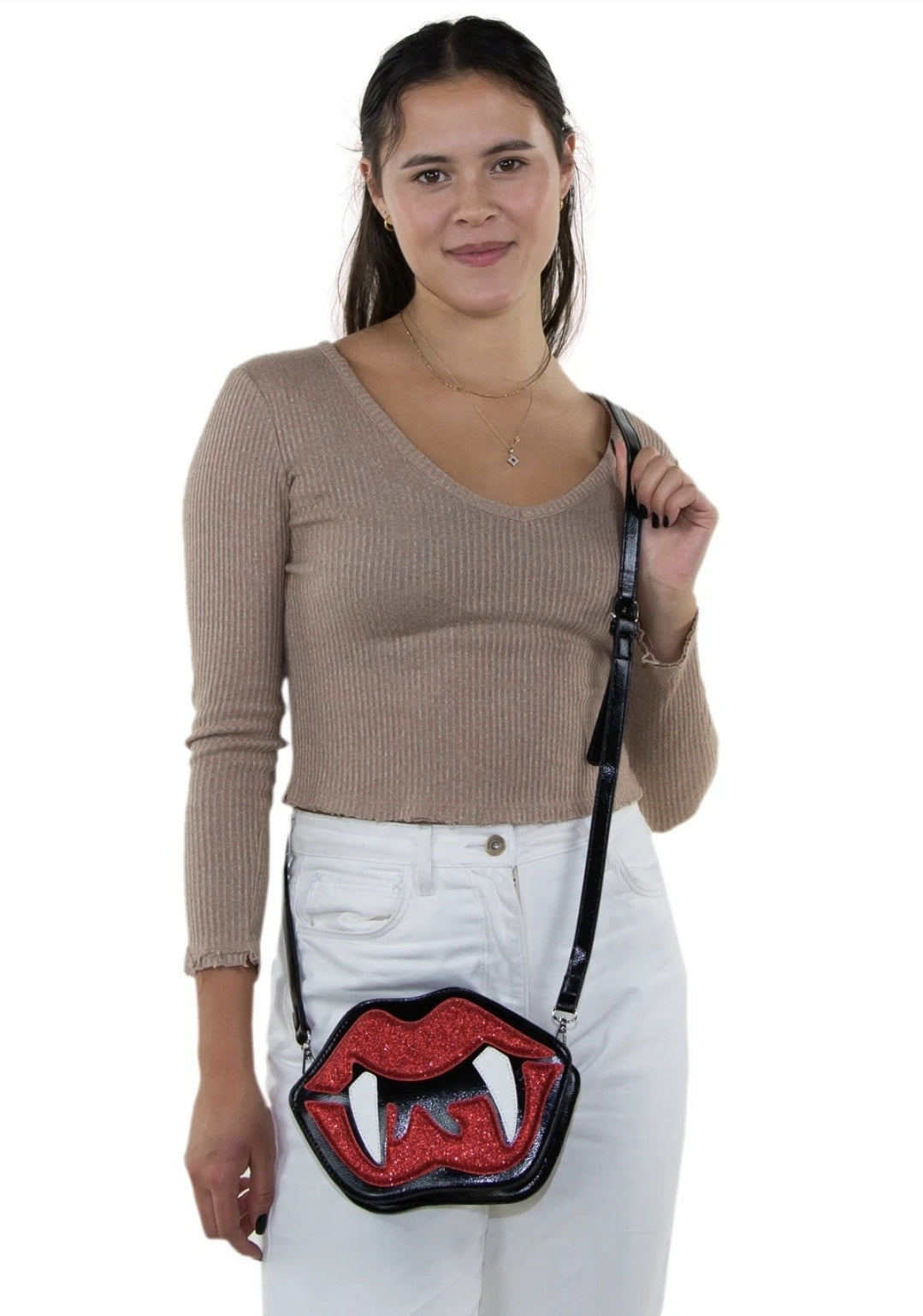 Vampire Mouth Cross Body Bag