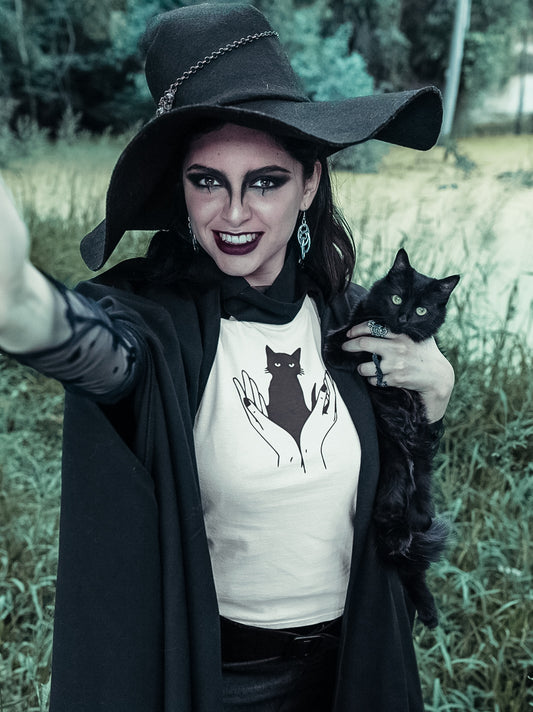 "Witchy Black Cat" Tee - Unisex Shirt