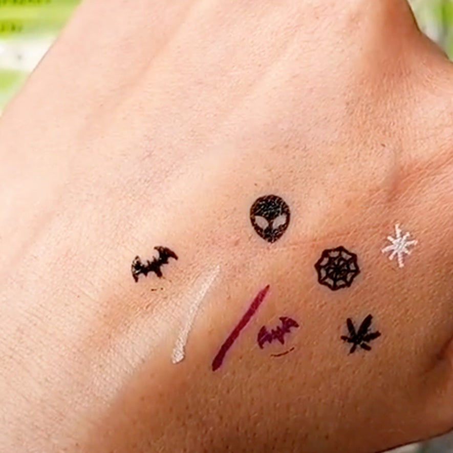 Leaf Stamp and Eye Liner Makeup (Ashley Hay Design)