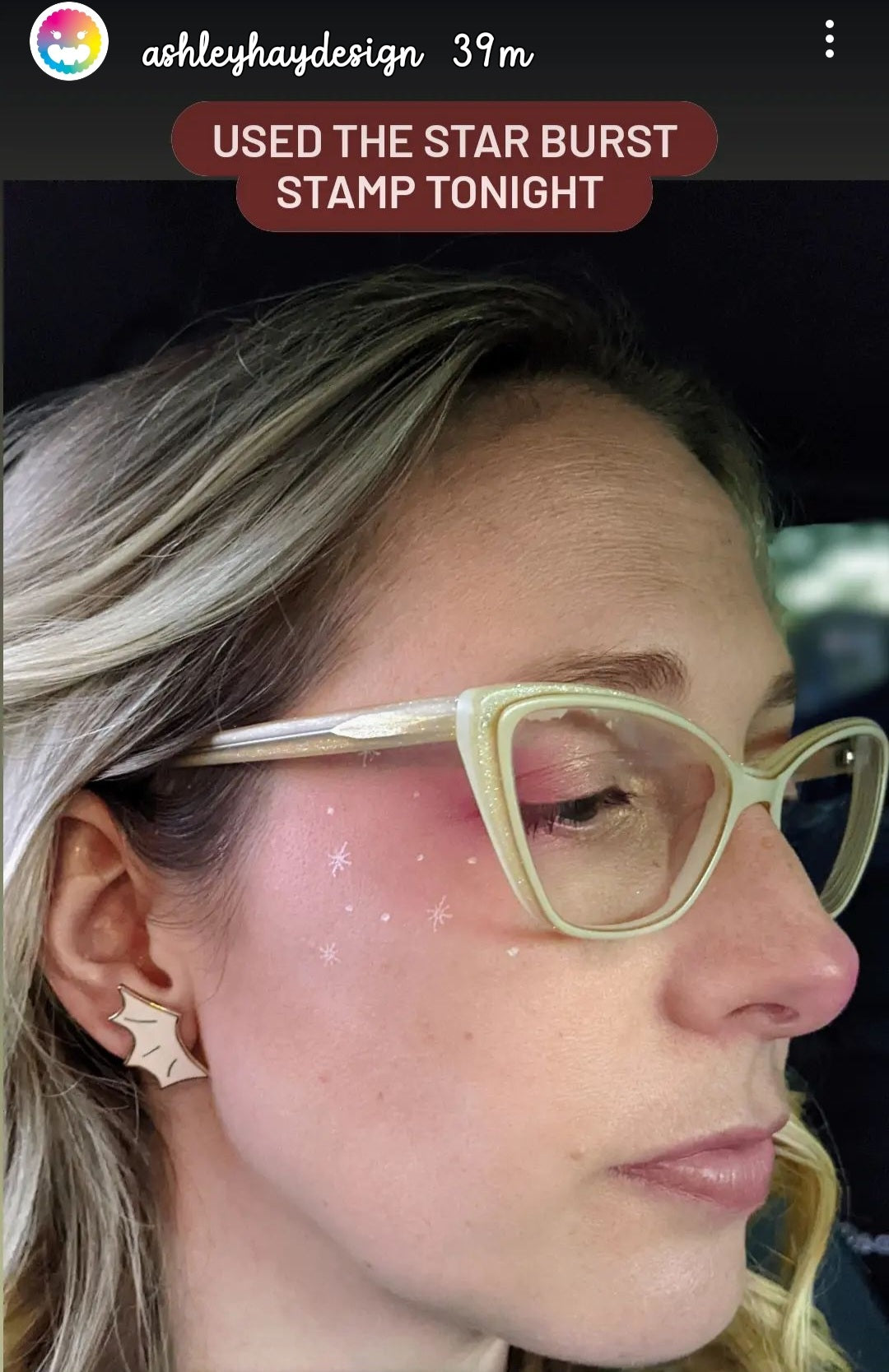 Starburst Fairy Dust White Stamp and Eye Liner Makeup (Ashley Hay Design)