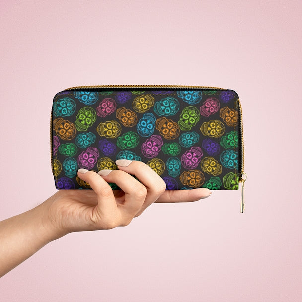 Sugar Skull - Zipper Wallet