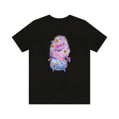 Witchy Good Vibes Smiley Cauldron Tee - Unisex Shirt