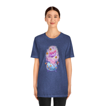 Witchy Good Vibes Smiley Cauldron Tee - Unisex Shirt