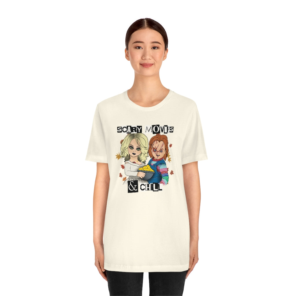 "Scary Movies & Chill" Horror Chucky Tee - Unisex Shirt
