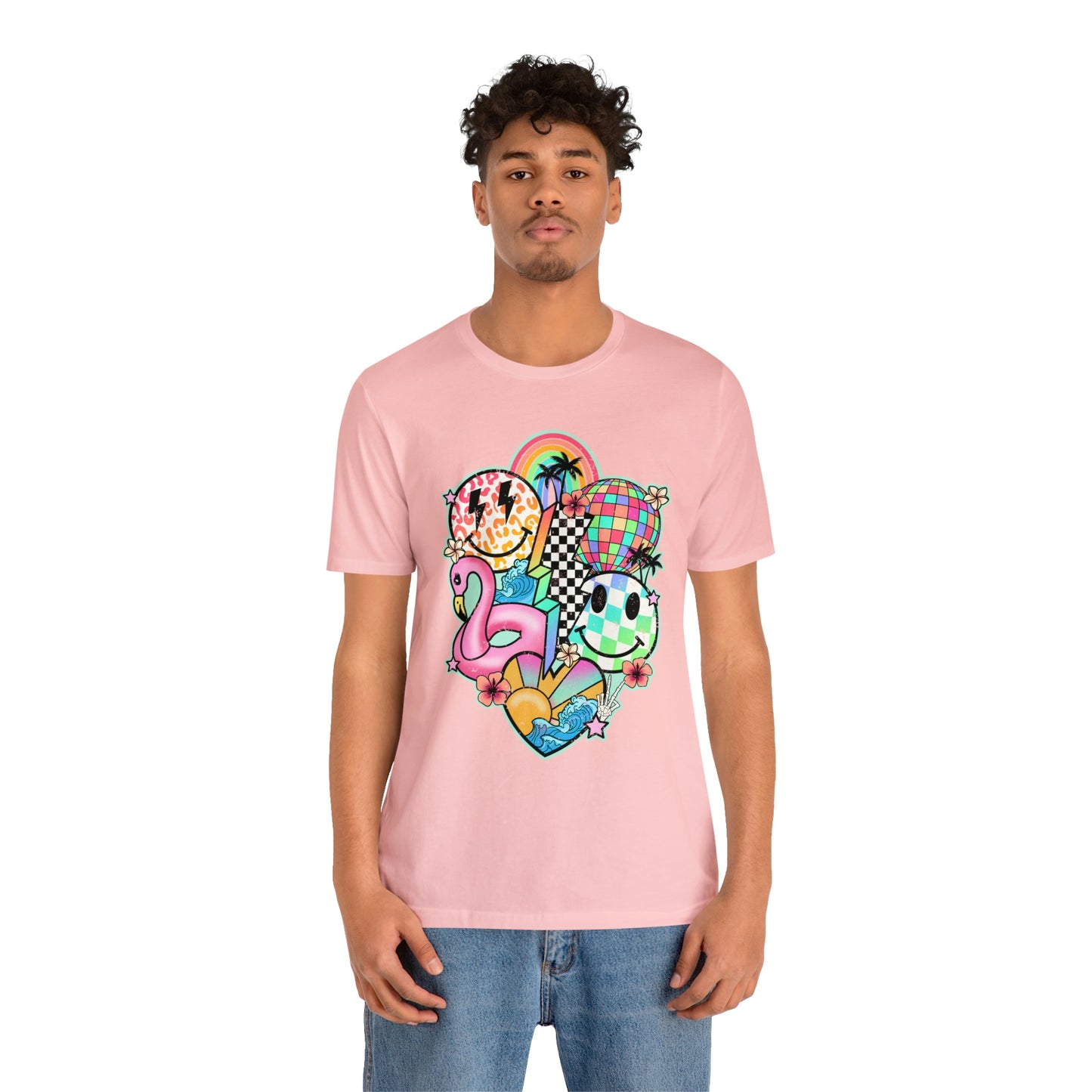 Neon Smiley Pool Party Tee - Unisex Shirt