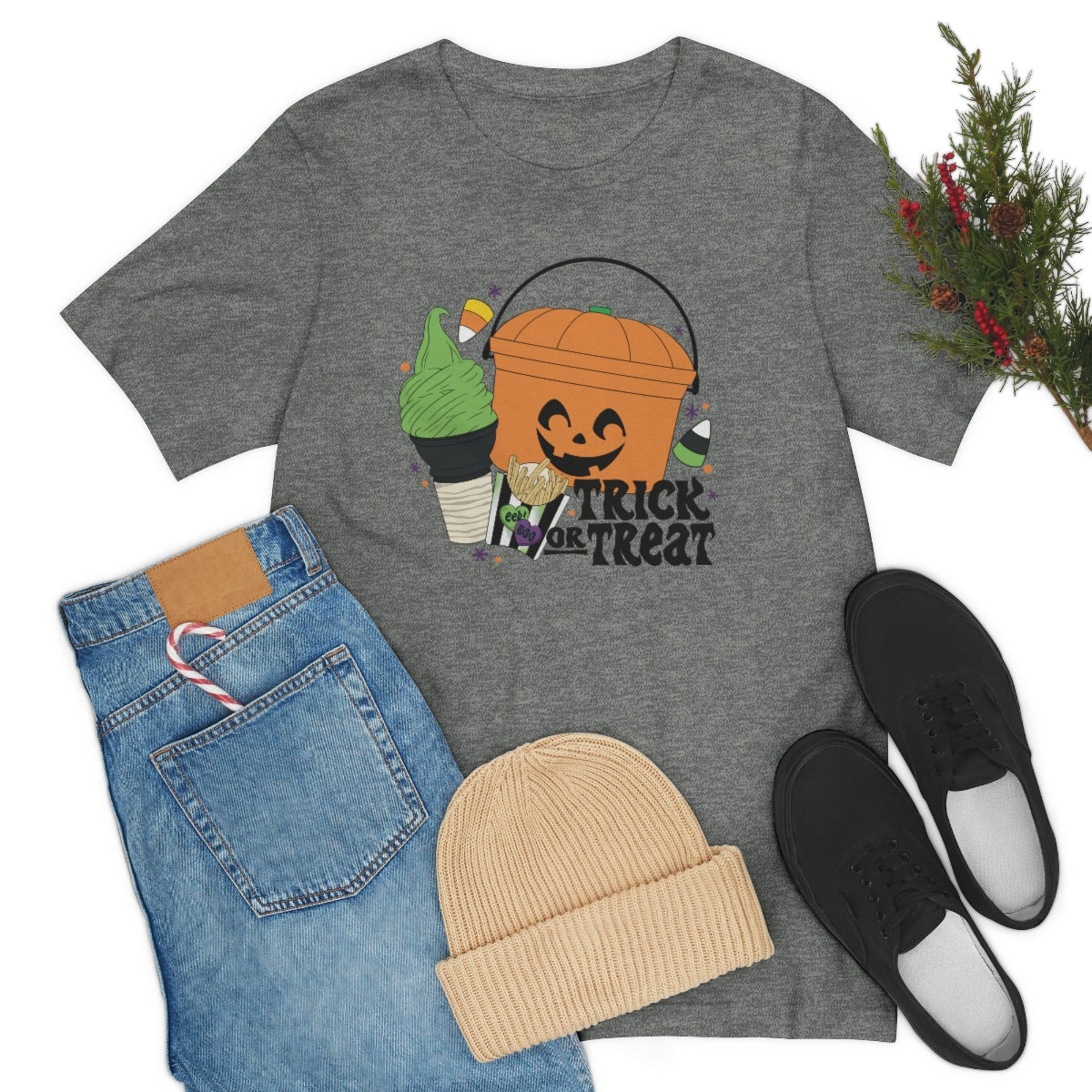 Vintage Halloween Buckets "Trick or Treat" Treats Tee - Unisex Shirt