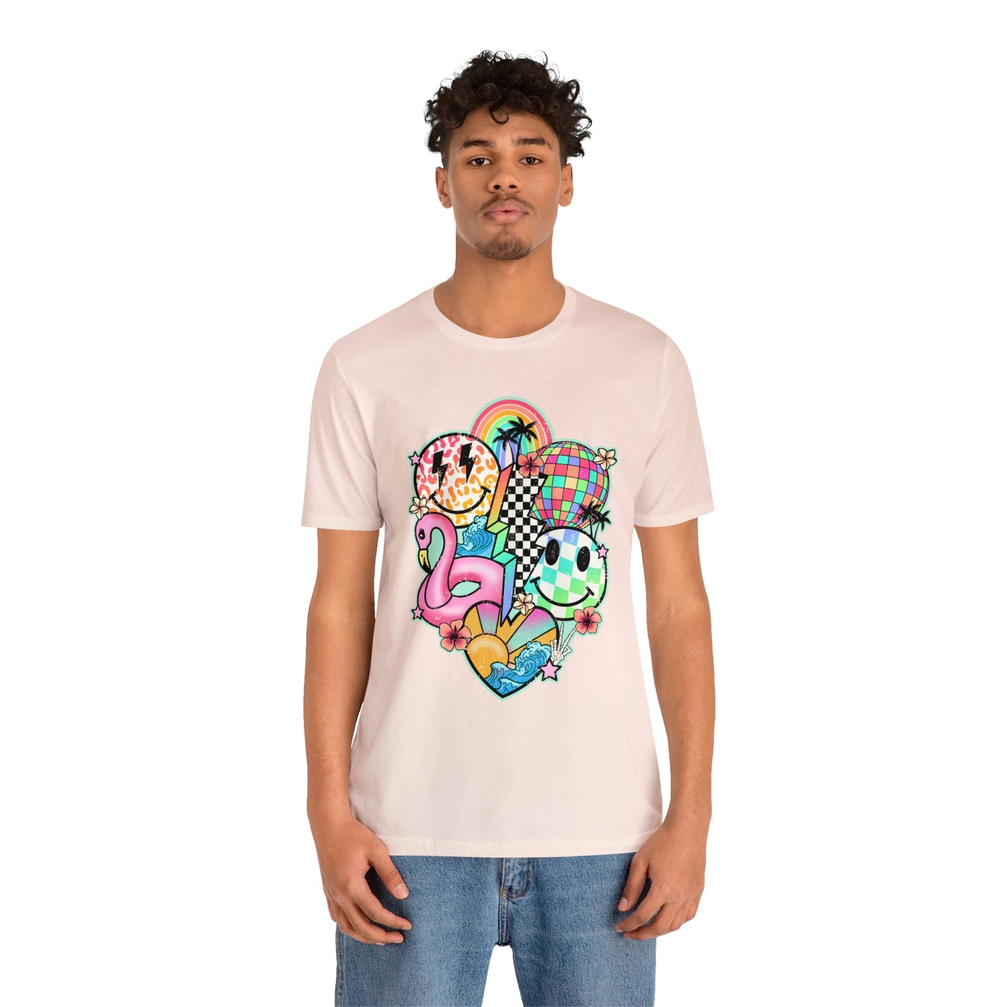 Neon Smiley Pool Party Tee - Unisex Shirt