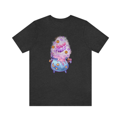 Witchy Good Vibes Smiley Cauldron Tee - Unisex Shirt