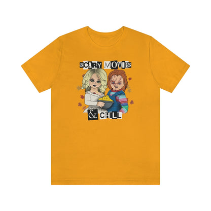 "Scary Movies & Chill" Horror Chucky Tee - Unisex Shirt