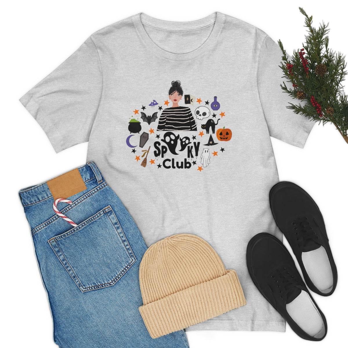 "Spooky Club" Print Tee - Unisex Shirt
