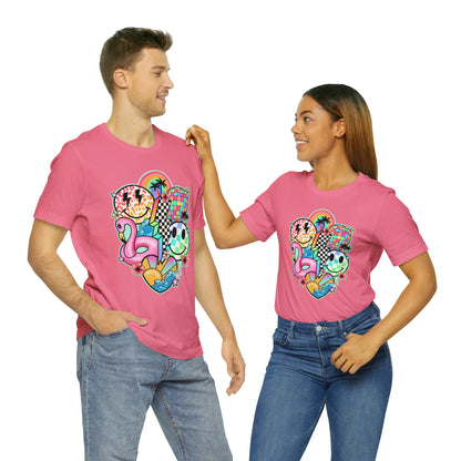 Neon Smiley Pool Party Tee - Unisex Shirt