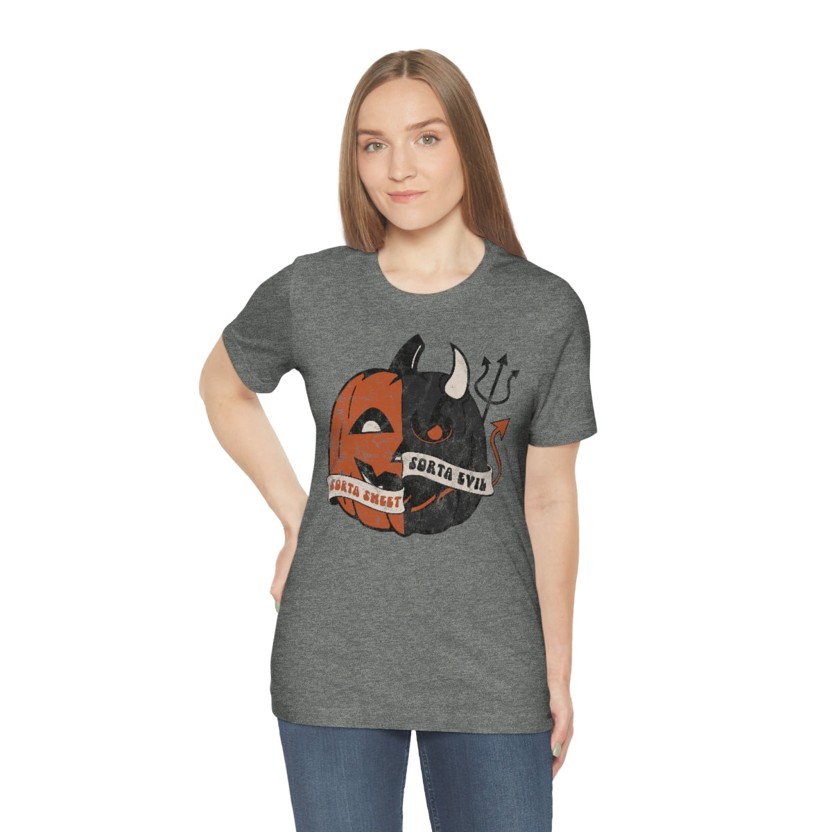 "Sorta Sweet Sorta Evil'" Jack-O-Lantern Tee - Unisex Shirt