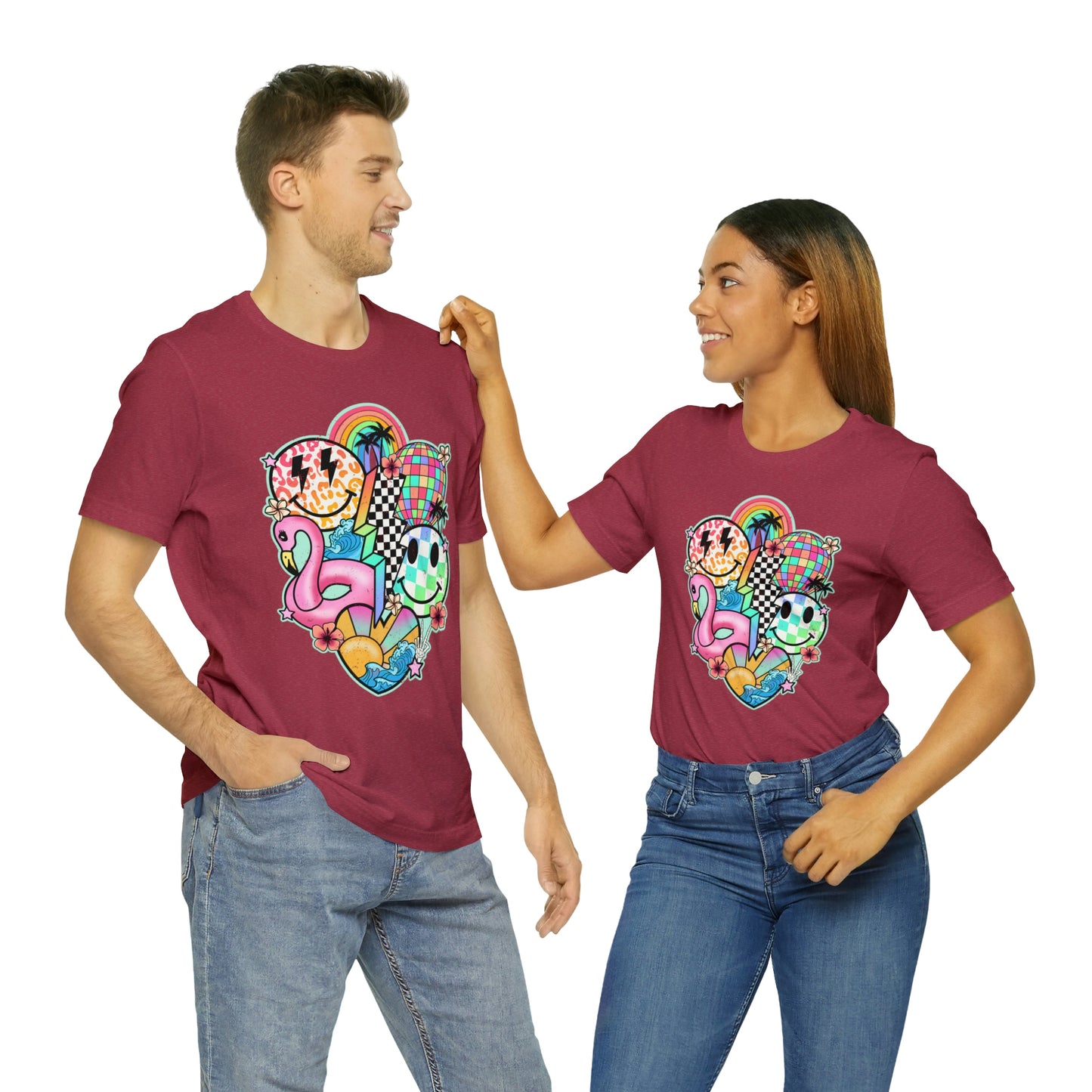 Neon Smiley Pool Party Tee - Unisex Shirt