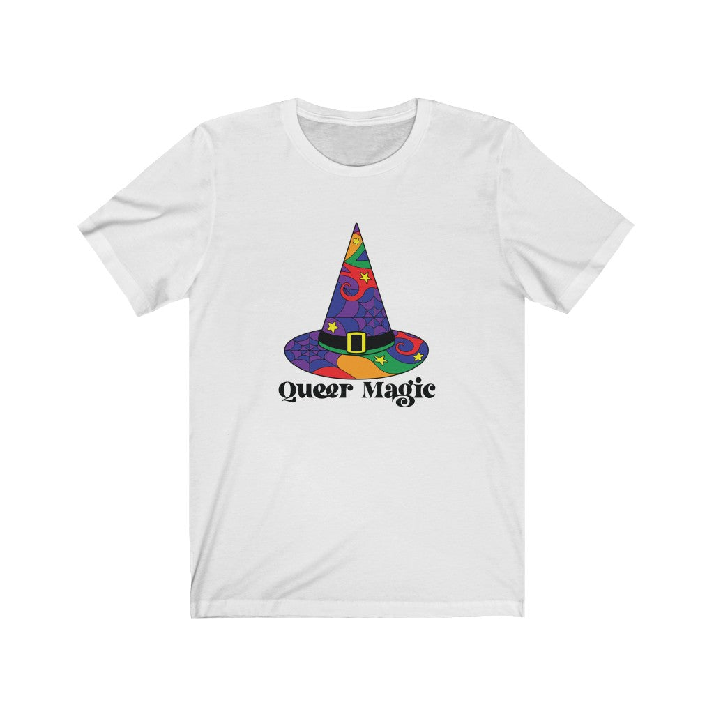Queer Magic Pride Rainbow Witch Hat Tee - Unisex Shirt