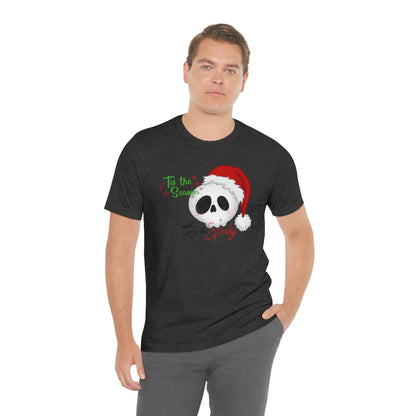 "Tis the Season to be Spooky'" Skull Santa Christmas Tee - Unisex Shirt