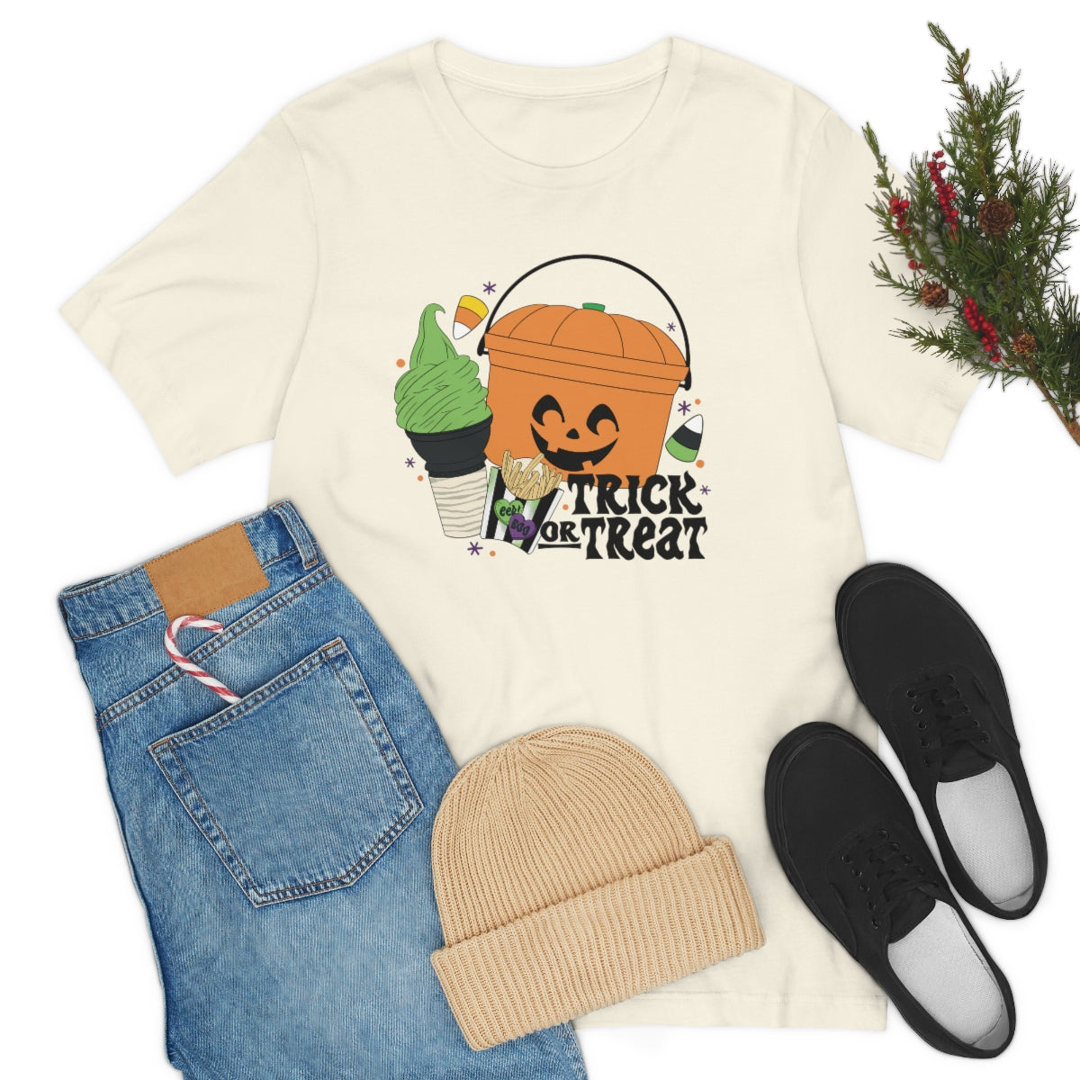 Vintage Halloween Buckets "Trick or Treat" Treats Tee - Unisex Shirt