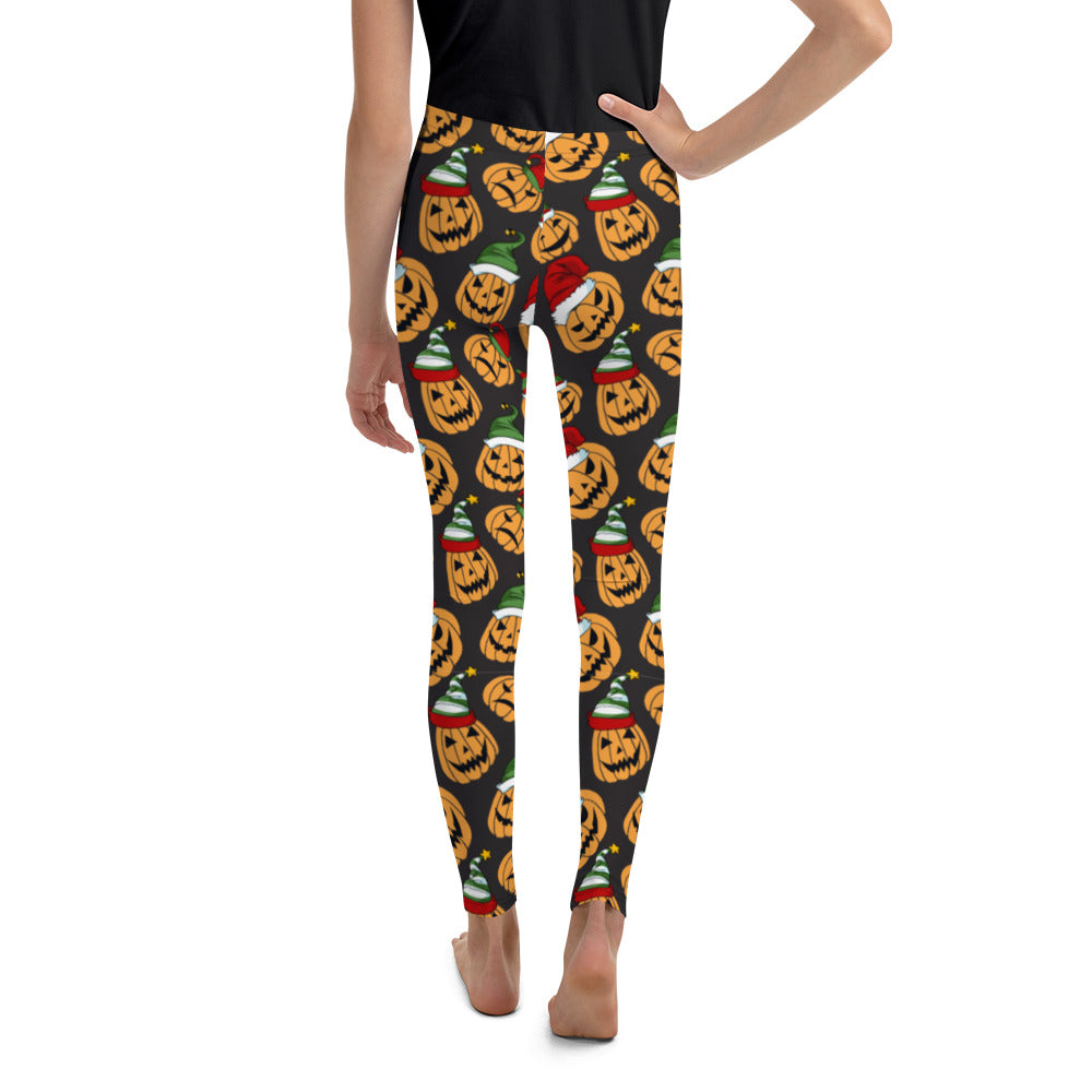 Santa Jack-O-Lantern All-Over Print - Youth Leggings